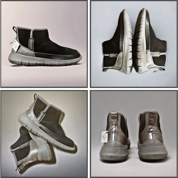 Cole Haan Women's Generation Zerogrand Black Suede Ankle Boots - Picture 8 of 16